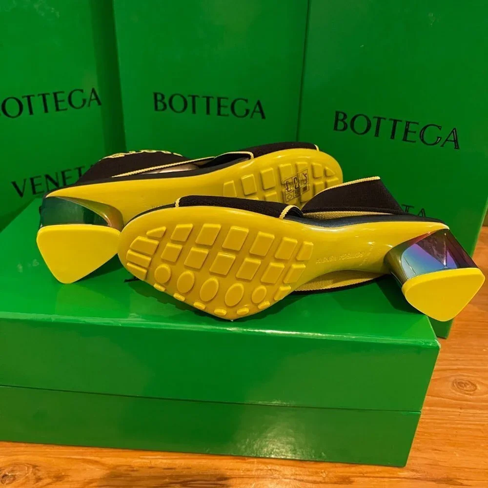 BOTTEGA VENETA 689993 BLACK 'FLEX' HEELED‎ SANDALS, sz 36